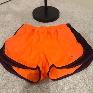 Nike Women's Bright Orange Athletic Shorts